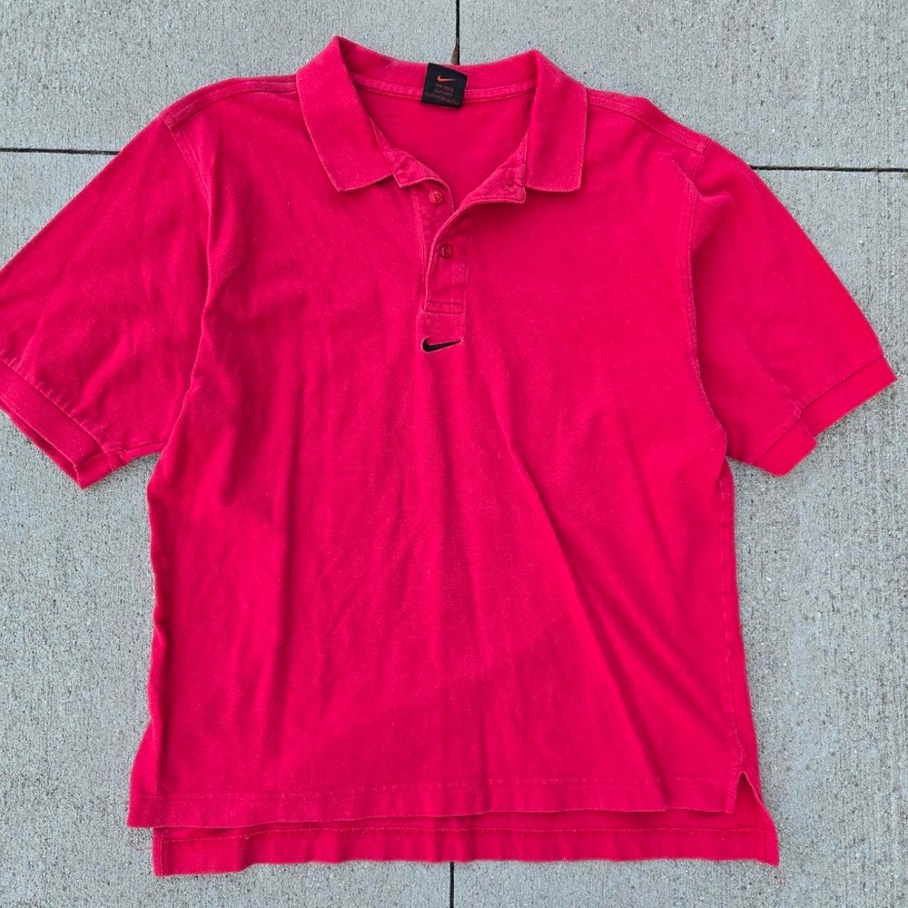 Nike Men's Bright Red Polo Shirt